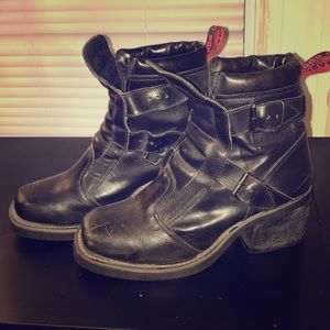 3” leather Durango Boot buckled motorcycle boots